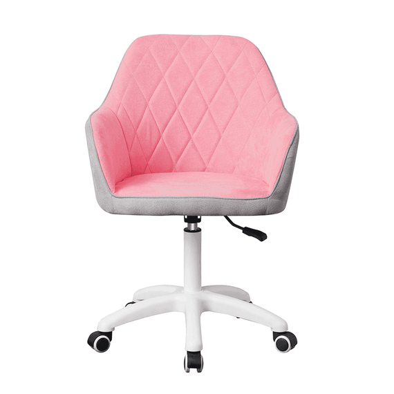 Scaun de birou, material roz/gri/alb, SANTY - 3- Roveli