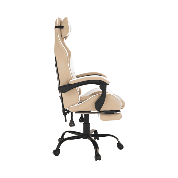 Fotoliu birou/gaming, negru/alb/bej, OZGE 2 NEW - 11- Roveli