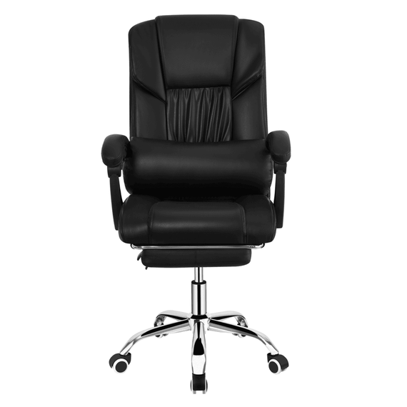 Scaun de birou, piele eco neagră, ARNAUD 2 NEW - 4- Roveli