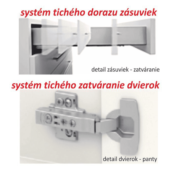 Set bucatarie 2,6 m, alb/stejar sonoma, LINE NEW - 2- Roveli