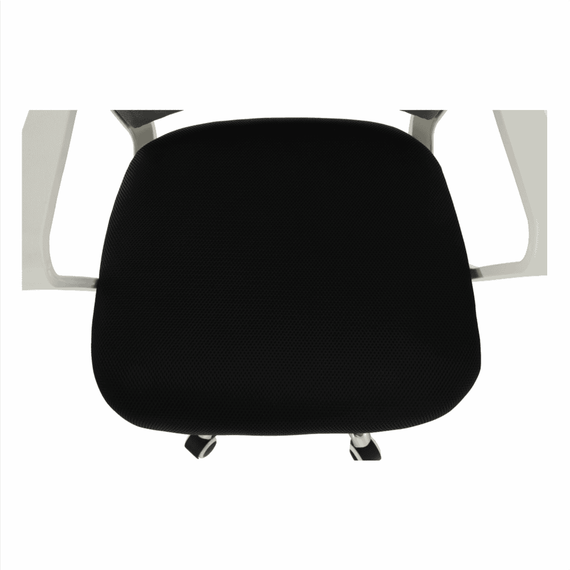 Scaun de birou, plasă gri/ material negru / plastic alb, APOLO 2 NEW - 7- Roveli
