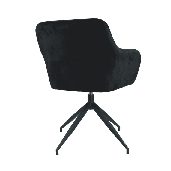 Scaun pivotant, ţesătură de catifea gri închis/negru, VELEZA NEW - 4- Roveli