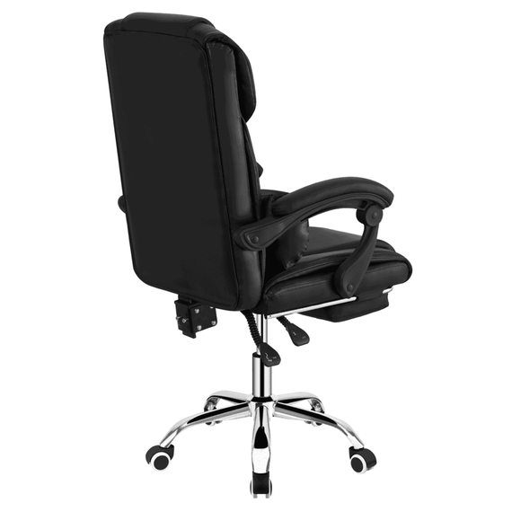 Scaun de birou, piele eco neagră, ARNAUD 2 NEW - 2- Roveli