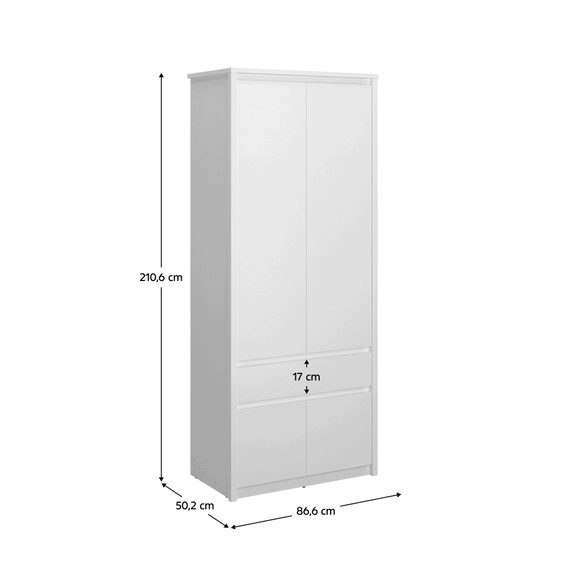 Dulap 4D1S, alb, ERODIN - 2- Roveli