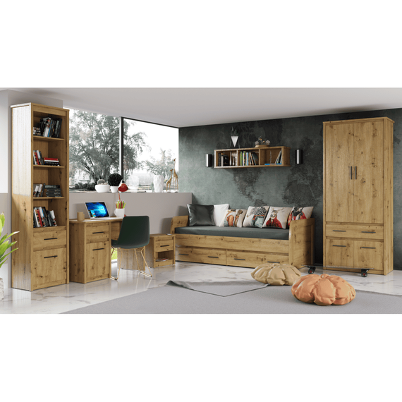 Dulap 4D1S/40, stejar Artisan, AIRON - 2- Roveli