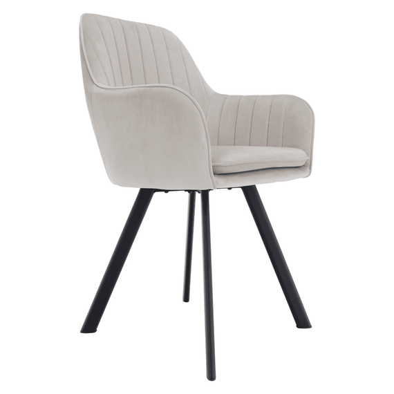 Scaun de design, bej-gri, ţesătură Velvet, AURIL - 8- Roveli