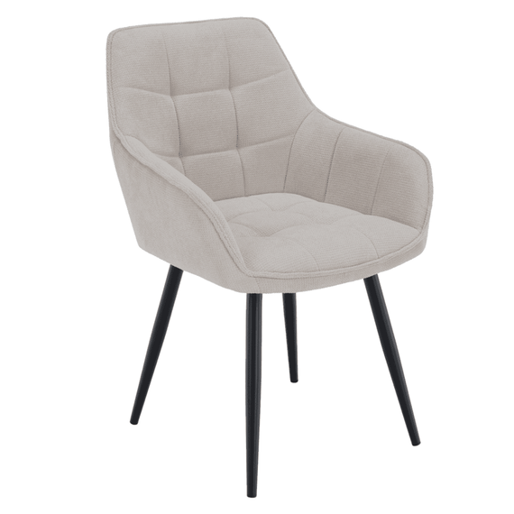 Scaunul de design, bej/negru, MARKEN - - Roveli