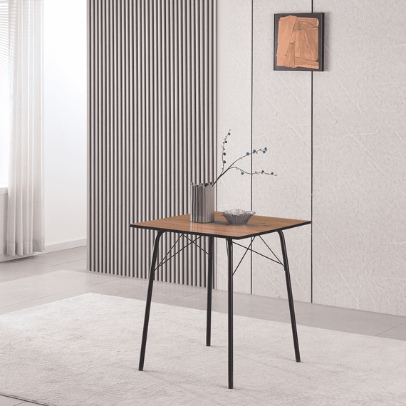 Masă dining, stejar artisan / neagră, 70x70x75 cm, NALAK TIP 1 - 6- Roveli