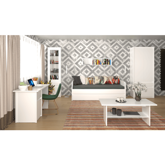 Dulap 4D1S, alb, ERODIN - 3- Roveli