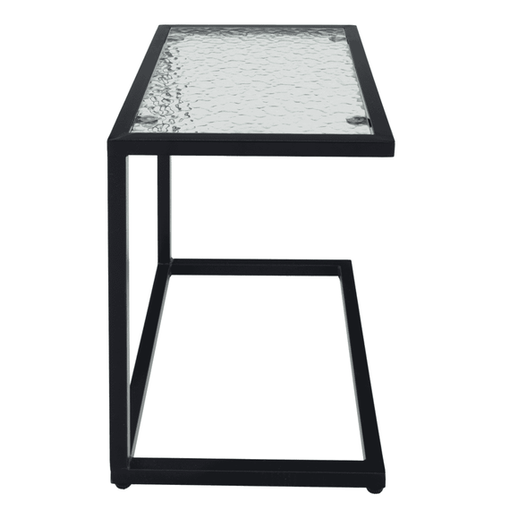 Masă de grădină, oţel negru / sticlă securizată, SELKO - 9- Roveli