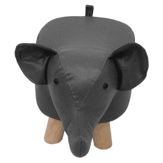 Taburet în formă de elefant, gri/natural, BALBO - 8- Roveli