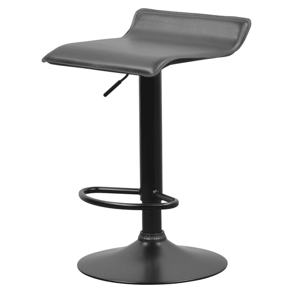 Scaun de bar, piele ecologică neagră, BAILI - 6- Roveli