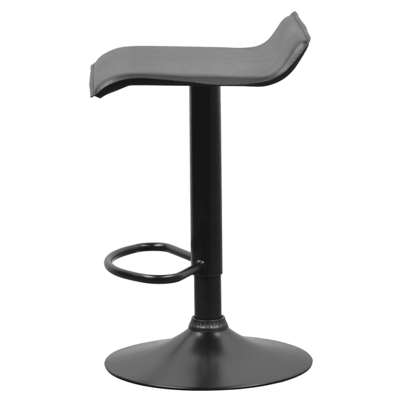 Scaun de bar, piele ecologică neagră, BAILI - 5- Roveli