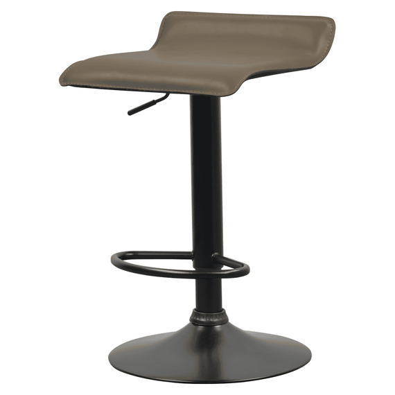 Scaun de bar, piele ecologică Taupe gri-maro, BAILI - 7- Roveli