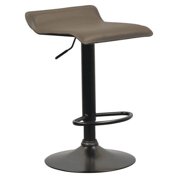 Scaun de bar, piele ecologică Taupe gri-maro, BAILI - - Roveli