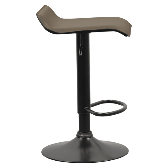 Scaun de bar, piele ecologică Taupe gri-maro, BAILI - 3- Roveli