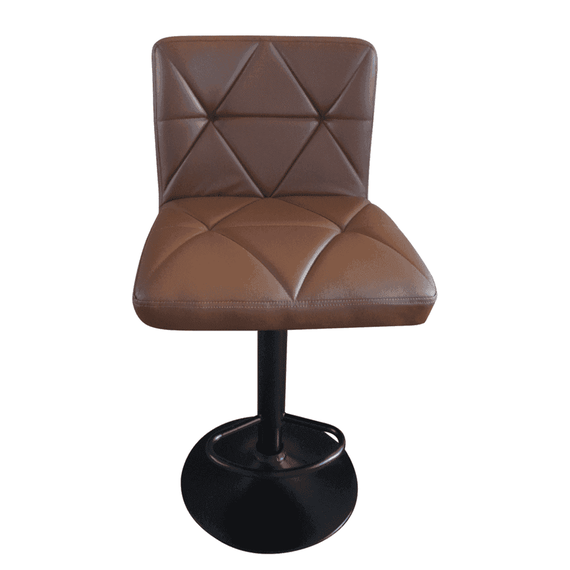 Scaun de bar, piele ecologică maro/negru, SELEST - 7- Roveli
