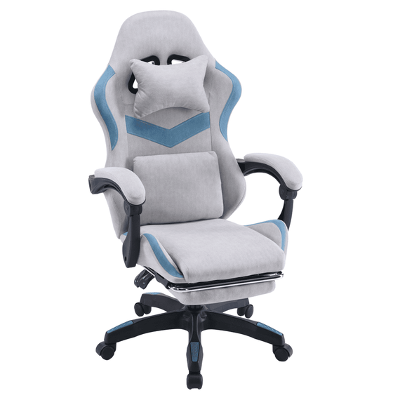 Scaun de birou/gaming, gri/albastru, ZODIA - 3- Roveli