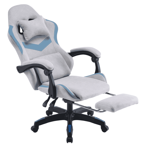 Scaun de birou/gaming, gri/albastru, ZODIA - 9- Roveli