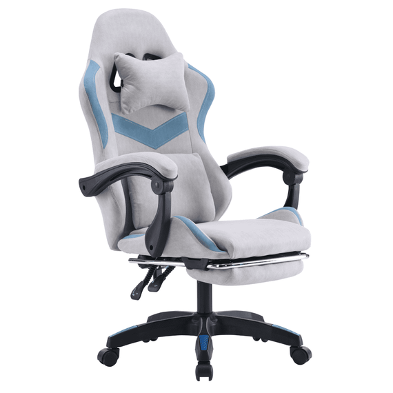 Scaun de birou/gaming, gri/albastru, ZODIA - 4- Roveli