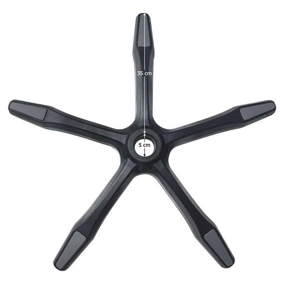 Bază, negru/gri, rază 35 cm, BAZĂ TYP 8 - 3- Roveli