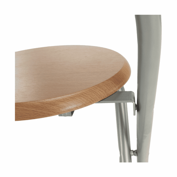 Scaun de bar, fag/aluminiu, BOXER - 7- Roveli