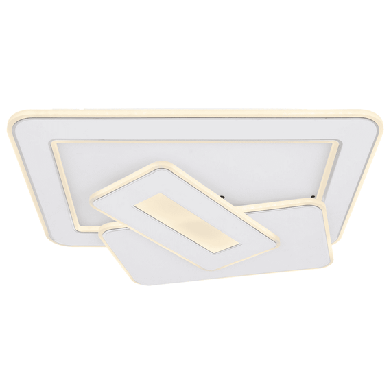 Plafoniera LED inteligenta, compatibila cu Smart Alexa si Home, 50 W, 2800 lm, lumina calda / rece, functie cu memorie, lumina de veghe, reglaj luminozitate, telecomanda, alb - - Roveli