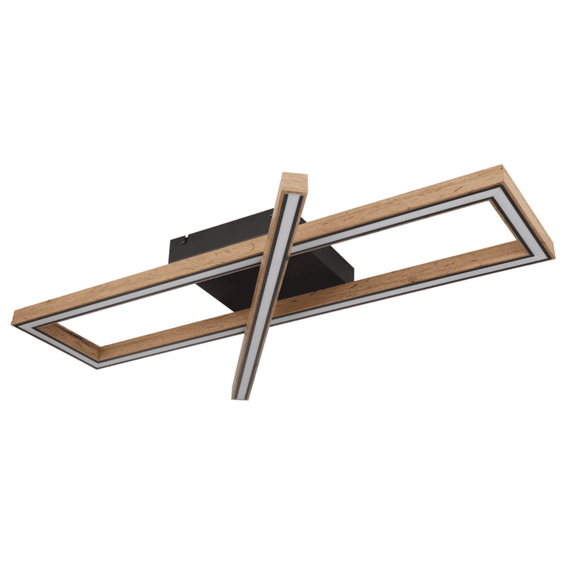 Plafoniera LED, 36 W, 2000 lm, lumina calda, design deosebit, functie de memorie, 800 x 200 x 90 mm, negru - 5- Roveli