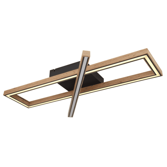 Plafoniera LED, 36 W, 2000 lm, lumina calda, design deosebit, functie de memorie, 800 x 200 x 90 mm, negru - 6- Roveli