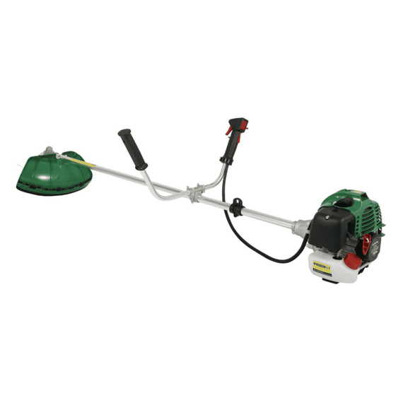 Motocoasa pe benzina, 2 timpi, putere de 2.99 CP, 2.2 kW, pornire manuala, cutit pentru iarba si fir, curea de umar, amestec benzina si ulei - 2- Roveli