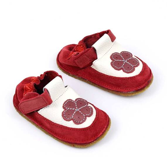 Botosei din piele naturala , pentru bebelusi 3268-ROSU/ROSU/F, Culoare (12): Rosu, Marime (12): 18 - 2- Roveli