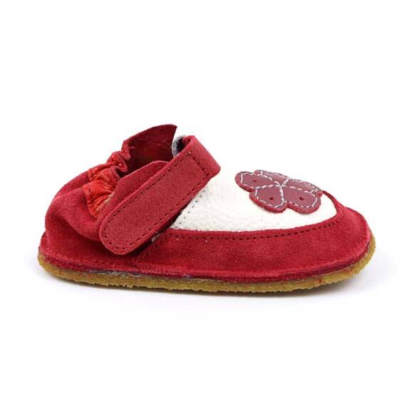 Botosei din piele naturala , pentru bebelusi 3268-ROSU/ROSU/F, Culoare (12): Rosu, Marime (12): 18 - 3- Roveli