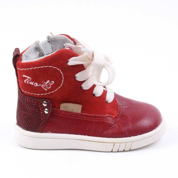 Ghete inalte pentru copii , PRIMII PASI ,  din piele naturala 3144-ROSU/ROSU/P, Culoare (12): Rosu, Marime (12): 20 - 3- Roveli