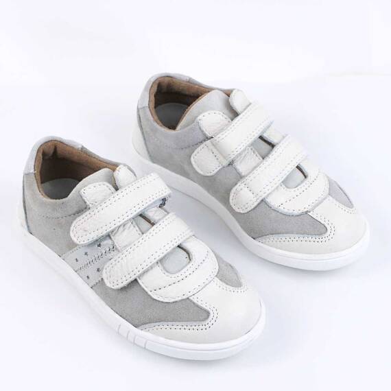 Pantofi sport , pentru copii , din piele naturala , cu talpa cusuta 3229-ALB/GRI/C, Culoare (12): Gri, Marime (12): 30 - 2- Roveli