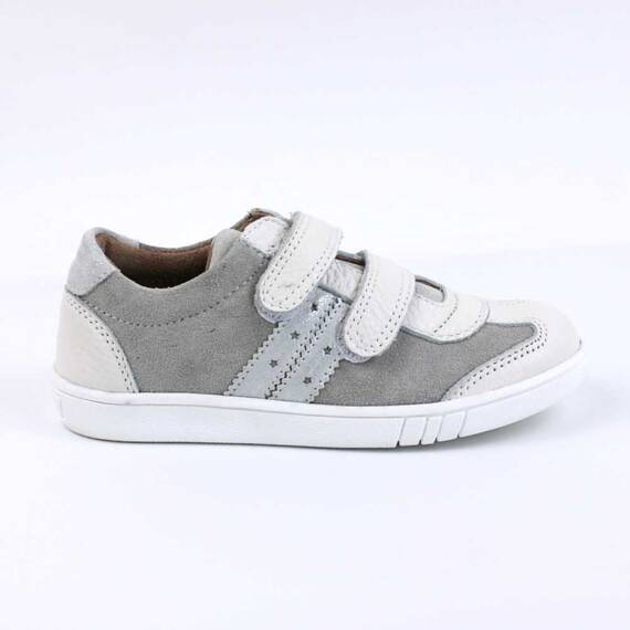 Pantofi sport , pentru copii , din piele naturala , cu talpa cusuta 3229-ALB/GRI/C, Culoare (12): Gri, Marime (12): 30 - 3- Roveli