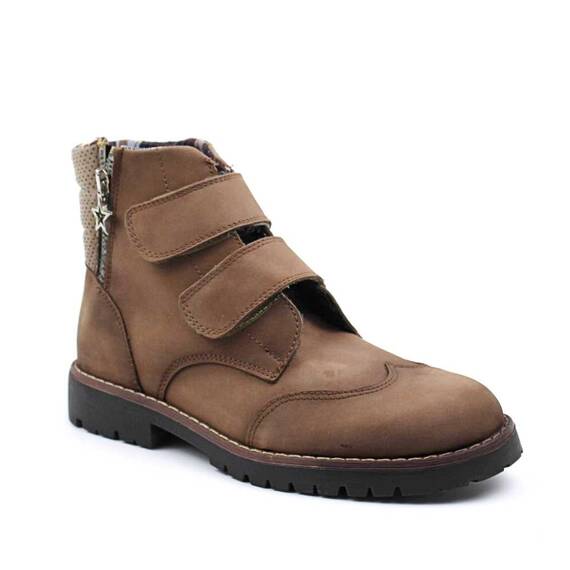 ​Bocanci captusiti , de dama , din piele naturala 3190-MARO/D - - Roveli