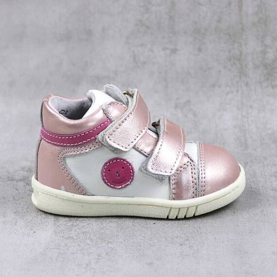 Ghete sport pentru copii , din piele naturala 3237-ROZ/ALB/B, Culoare (12): Roz, Marime (12): 21 - 3- Roveli