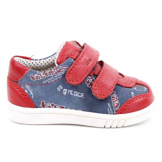 Pantofi sport , pentru copii , din piele naturala , PRIMII PASI  1839-ROSU/BLEUMARIN/PP, Culoare (12): Bleumarin, Marime (12): 20 - 3- Roveli