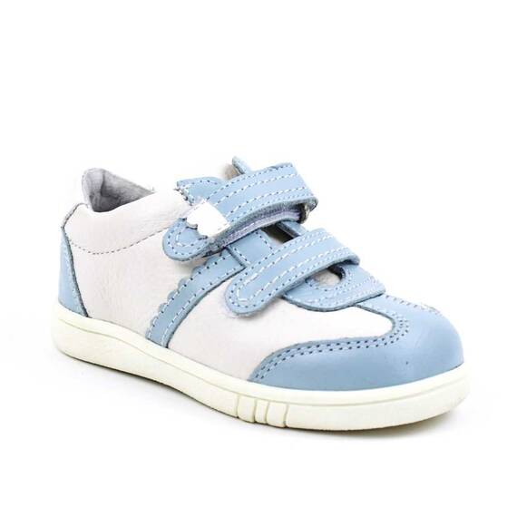 Pantofi sport , pentru copii , din piele naturala , PRIMII PASI  1839-BLEU/ALB/PP, Culoare (12): Bleu, Marime (12): 20 - - Roveli