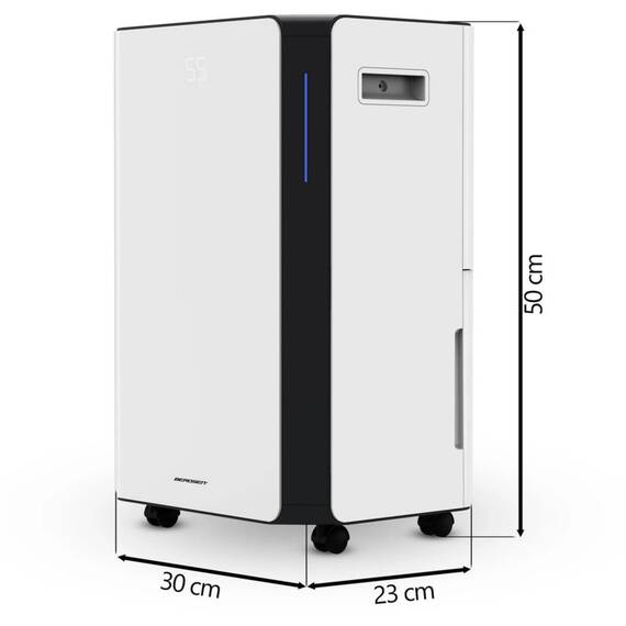 Dezumidificator de aer cu compresor, aplicatiei Tuya/Smart Life, WiFi, blocare copii, indicator LED, capacitate de dezumidificare de pana la 20 litri/zi, rezervor de 4,5 l, 120 m³/h - 9- Roveli