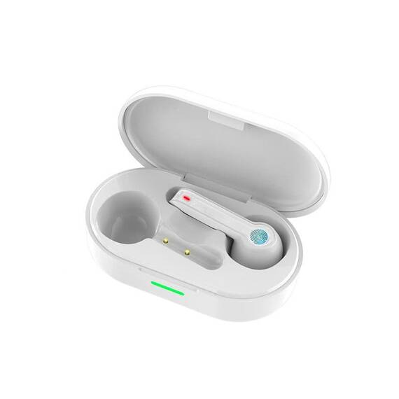 Casti Wireless DacEnergy©, Bluetooth 5.0, microfon incorporat, IPX7 Impermeabil, control volum, atingere inteligenta, activare vocala Siri, design ergonomic, culoare alb - 2- Roveli