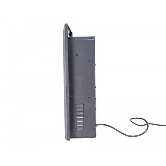 Focar semineu electric, de perete, metal, 3D efect, aeroterma, luminozitate reglabila a flacarii, telecomanda, temporizator, iluminare LED, protectie la supraincalzire, 2 kW, 525 x 592 x 163 mm, negru - 3- Roveli