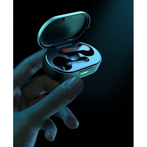 Casti Wireless DacEnergy©, Bluetooth 5.0, microfon incorporat, IPX7 Impermeabil, control volum, atingere inteligenta, activare vocala Siri, design ergonomic, culoare alb - 3- Roveli