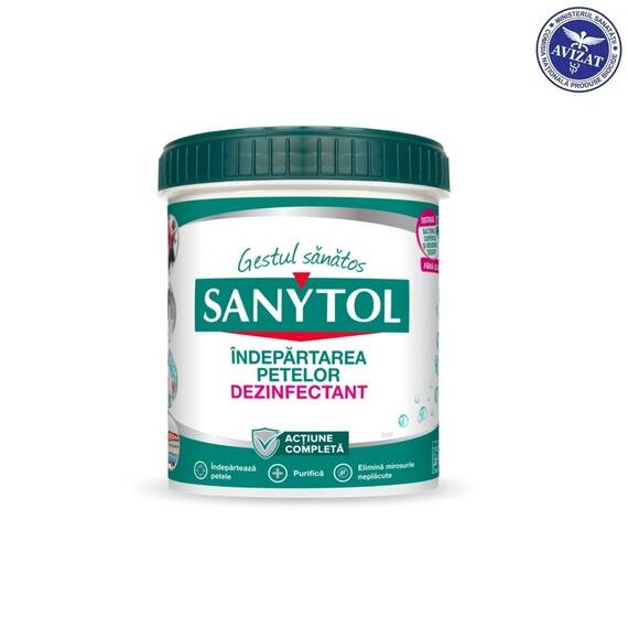 SANYTOL Dezinfectant si Indepartare Pete Rufe Colorate – Pudra, 450 g - - Roveli