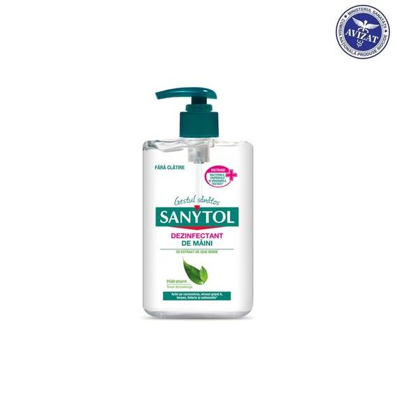 ​SANYTOL Dezinfectant de Maini – Ceai Verde, 250 ml - - Roveli