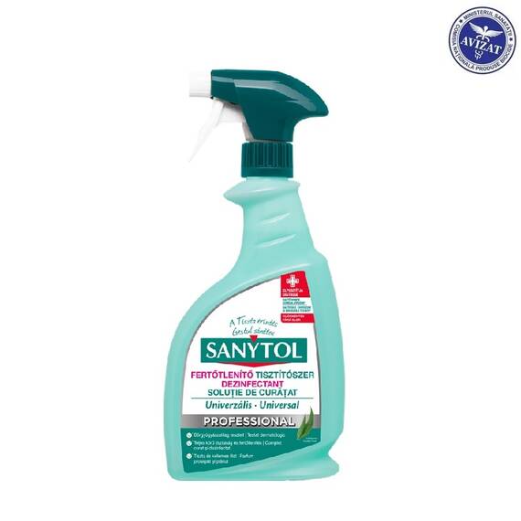 SANYTOL Dezinfectant Multisuprafete Professional – Eucalipt, 750 ml - - Roveli