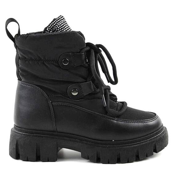 Cizme imblanite de zapada , cu platforma XH2306-BLACK, Culoare (12): Negru, Marime (12): 40 - 4- Roveli