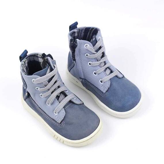 Ghete inalte pentru copii , PRIMII PASI ,  din piele naturala 3144-BLEU/2MC, Culoare (12): Bleu, Marime (12): 21 - 2- Roveli