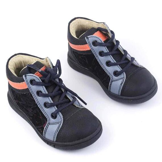 Ghete sport pentru copii , din piele naturala 3234-M/NEGRU/ROZ/2, Culoare (12): Negru, Marime (12): 25 - 2- Roveli