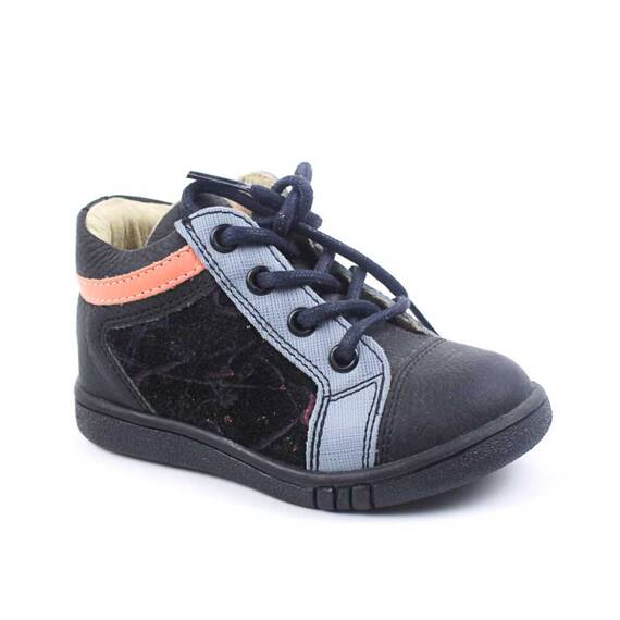 Ghete sport pentru copii , din piele naturala 3234-M/NEGRU/ROZ/2, Culoare (12): Negru, Marime (12): 25 - - Roveli